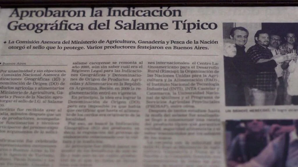 Indicación geográfica de los salames de Colonia Caroya