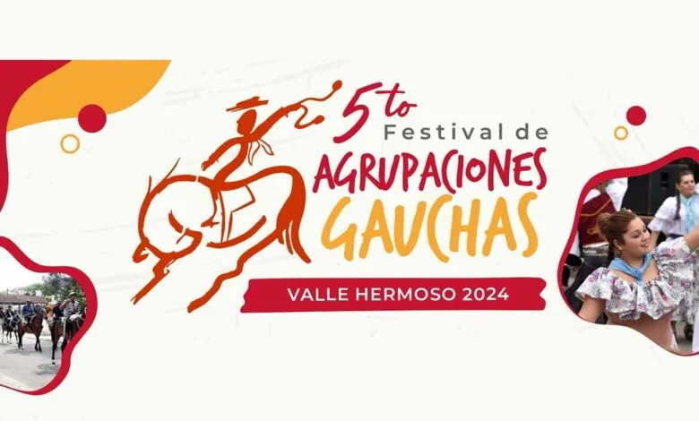 festival de agrupaciones gauchas en Valle Hermoso