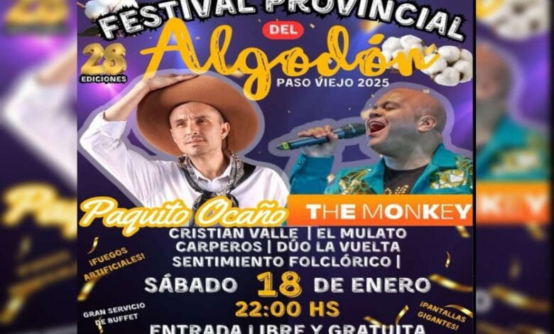 Festival Provincial del Algodón en Paso Viejo 2025