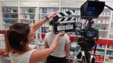 Realizadores y realizadoras en una filmación en el sur de Córdoba