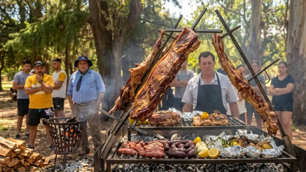 fiesta de la tradición en el arañado - asado