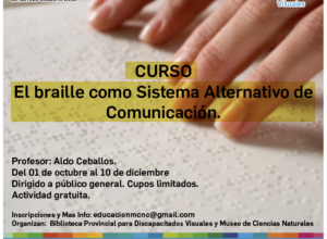 Persona leyendo en Braille